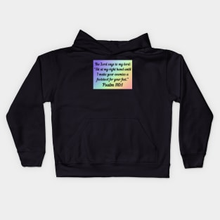 Bible Verse Psalm 110:1 Kids Hoodie